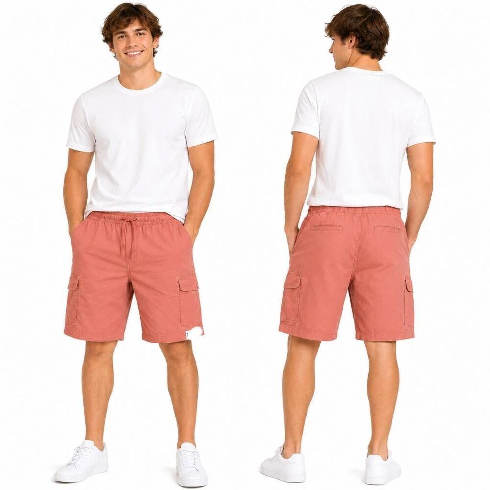 Sonoma Large Tall Cargo Dock Shorts Elastic Waist